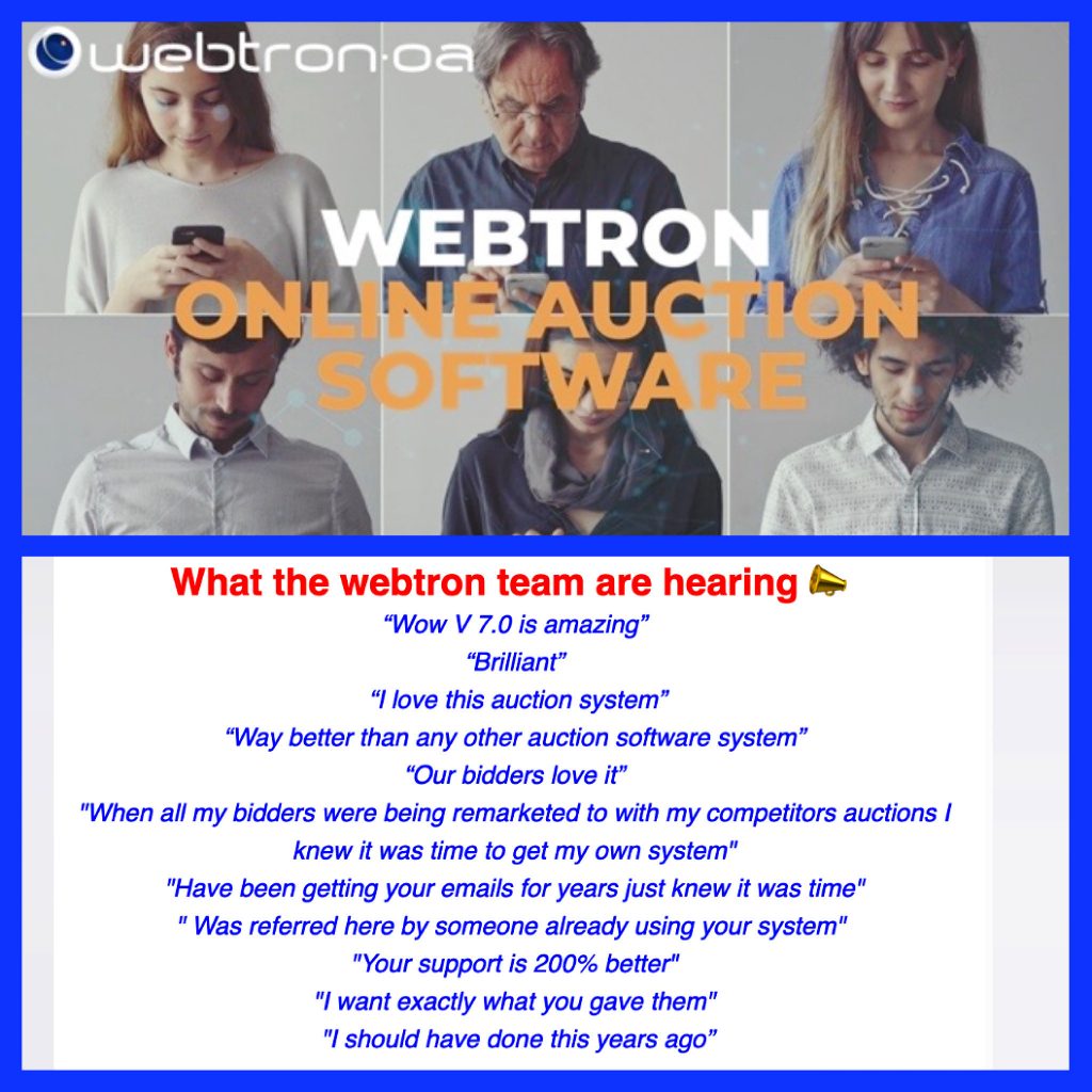 Webtron online auction software reviews for police auctions. 