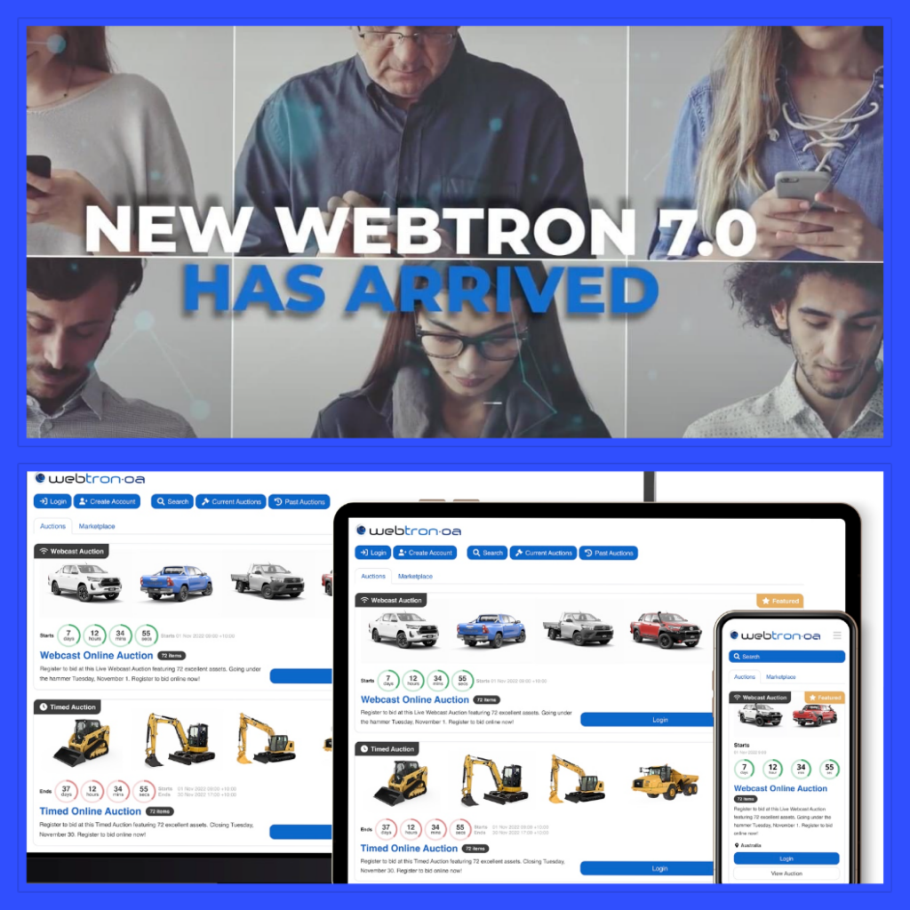 New Webtron 7.0 remarketing auction software. 