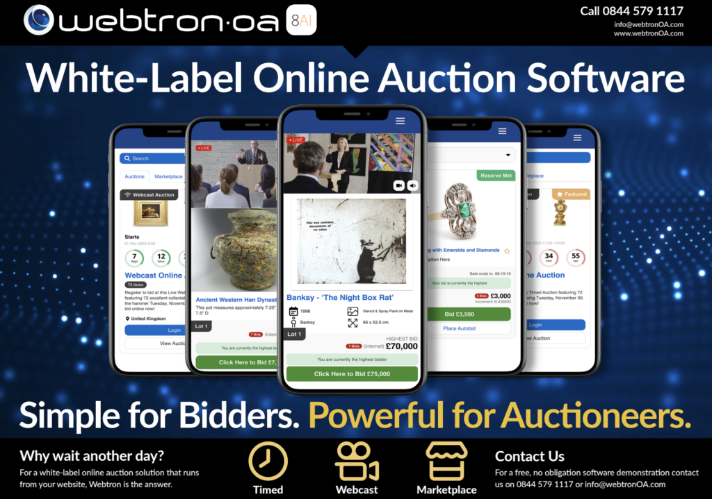 UK Collectable Online Auction Software for Auction Houses and Auctioneers