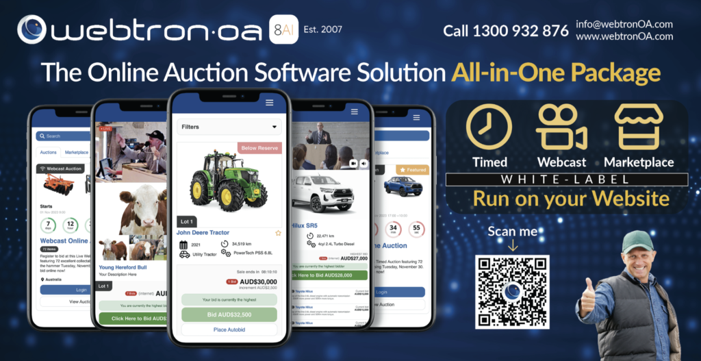Australia Clearing Auction Software for Auction Houses and Auctioneers. An All-in-one package.