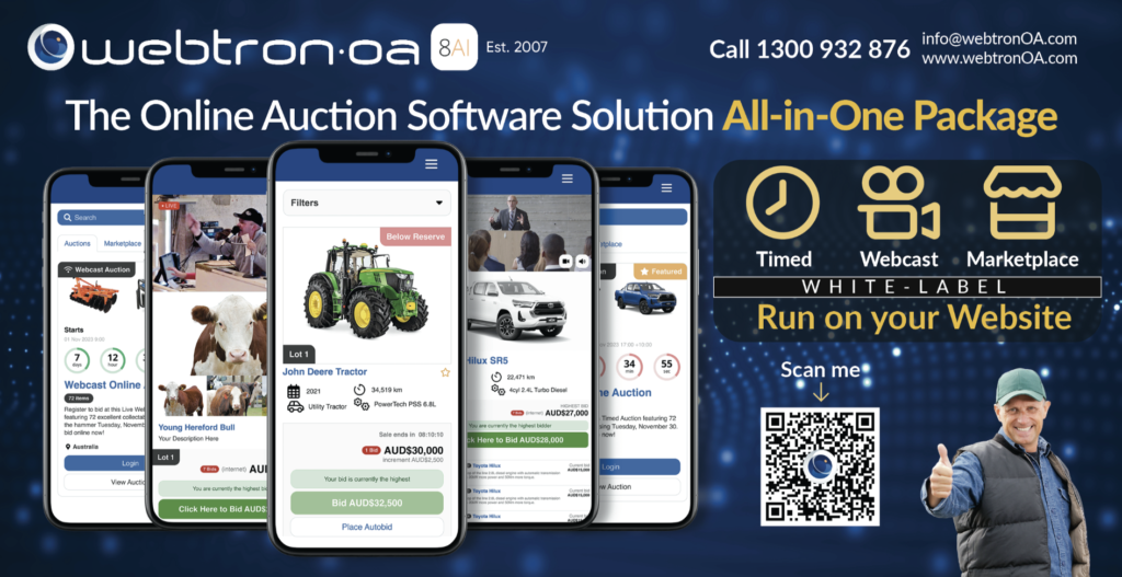 Australia Clearing Auction Software for Auction Houses and Auctioneers. All-in-one package.